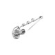 Stainless Steel 304 Pendant Pin with Heart 50/1.5mm 18x19mm