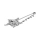 Stainless Steel 304 Pendant Safety Pin Star 70/1.5mm 41x42mm