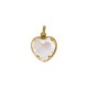 Stainless Steel 304 Charm Heart with Strass 9x11mm