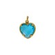 Stainless Steel 304 Charm Heart with Strass 9x11mm