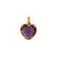Stainless Steel 304 Charm Heart with Strass 9x11mm