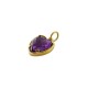 Stainless Steel 304 Charm Heart with Strass 9x11mm