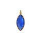 Stainless Steel 304 Charm Rhombus with Strass 8x18mm