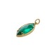 Stainless Steel 304 Charm Rhombus with Strass 8x18mm