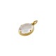 Stainless Steel 304 Charm Oval with Strass 9x13mm