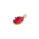 Stainless Steel 304 Charm Oval with Strass 9x13mm