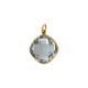 Stainless Steel 304 Charm Rhombus with Crystal 12x14mm