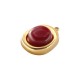 Stainless Steel 304 Charm with Jade 14x19mm