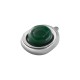 Stainless Steel 304 Charm Irregular with Jade 14x19mm