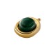 Stainless Steel 304 Charm Irregular with Jade 14x19mm