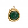 18K Gold/ Green