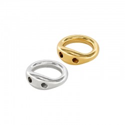  Brass Jump Ring with 2 Holes 8mm Ø1.0mm