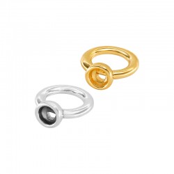 Brass Jump Ring with Base 8x4mm Ø0.6mm