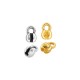 Brass Clamshell Bead Tip (Calotte) with Loop 4mm