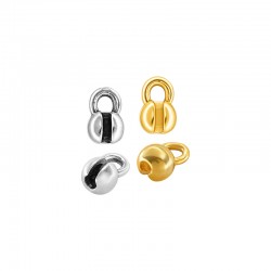 Brass Clamshell Bead Tip (Calotte) with Loop 4mm