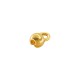Brass Clamshell Bead Tip (Calotte) with Loop 4mm
