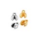 Brass Clamshell Bead Tip (Calotte) with Loop 4mm