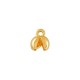 Brass Clamshell Bead Tip (Calotte) with Loop 4mm