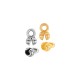 Brass Clamshell Bead Tip (Calotte) with Lines & Loop 4.5mm