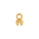 Brass Clamshell Bead Tip (Calotte) with Lines & Loop 4.5mm