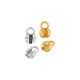 Brass Clamshell Bead Tip (Calotte) with Loop 8x5mm