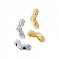 Zamak Twin Bead Triangle 4x6mm/5mm Ø1.4mm