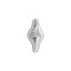 Zamak Twin Bead Rhombus 13x7mm/5mm Ø1.4mm