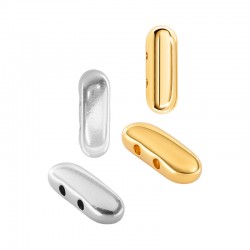 Zamak Twin Bead Oval 5x14mm/3mm Ø1.5mm
