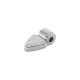Zamak Charm Triangle 7x12mm/5mm Ø1.8mm