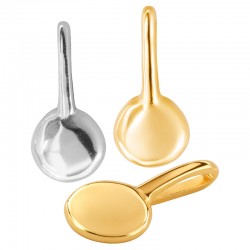 Zamak Pendant Round Flat 15x33mm/6mm
