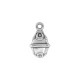 Zamak Charm Oval Ethnic 11x15mm/6mm Ø1.8mm