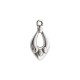 Zamak Charm Drop with Lines 12x20mm/6mm Ø1.8mm