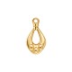 Μεταλλικό Ζάμακ Μοτίφ Σταγόνα με Γραμμές 12x20mm/6mm Ø1.8mm
