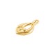 Zamak Charm Drop with Lines 12x20mm/6mm Ø1.8mm