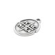 Zamak Charm Oval "ICXC NIKA" 14x16mm/2mm Ø2.1mm