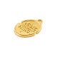 Zamak Charm Oval "ICXC NIKA" 14x16mm/2mm Ø2.1mm
