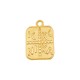 Zamak Charm Rectangular "ICXC NIKA" 13x15mm/2mm Ø1.7mm
