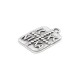 Zamak Charm Rectangular "ICXC NIKA" 13x15mm/2mm Ø1.7mm