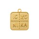Zamak Charm Square "ICXC NIKA" 18mm/2mm Ø1.8mm