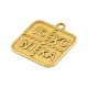 Zamak Charm Square "ICXC NIKA" 18mm/2mm Ø1.8mm