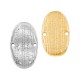 Zamak Connector Oval with Lines 28x16mm/2mm Ø1.5mm