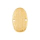 Zamak Connector Oval with Lines 28x16mm/2mm Ø1.5mm