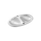 Zamak Connector Oval with Lines 28x16mm/2mm Ø1.5mm