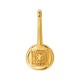 Zamak Pendant Round "X" 12x28mm/4mm