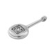 Zamak Pendant Round "X" 12x28mm/4mm