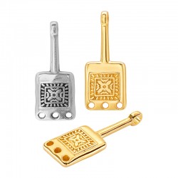 Zamak Pendant Rectangular 10x29mm/4mm Ø2.2mm