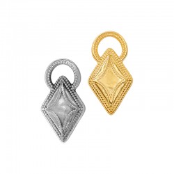 Zamak Pendant Rhombus 11x21mm/2mm