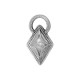Zamak Pendant Rhombus 11x21mm/2mm