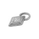 Zamak Pendant Rhombus 11x21mm/2mm