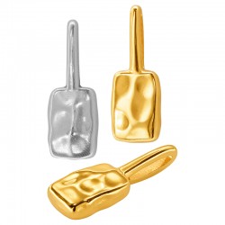 Zamak Pendant Rectangular Hammered 12x23mm/7mm